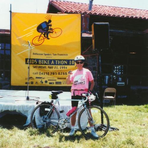 [Carol in San Francisco area, bicycling, a fundraiser for AIDS]