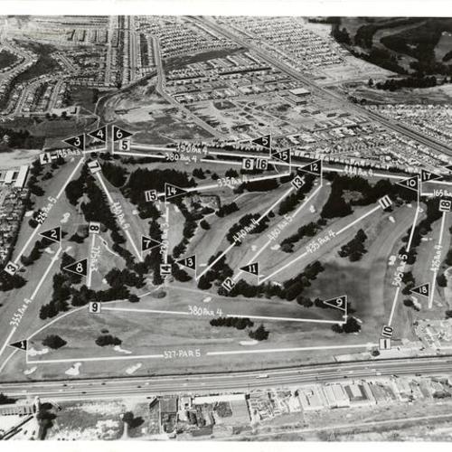 [Aerial view of Lake Merced Golf and Country Club]