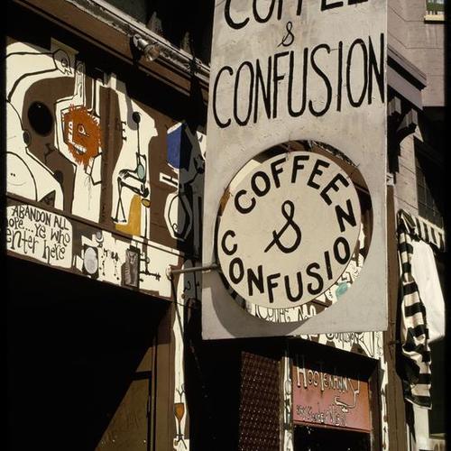 Coffee & Confusion exterior signage