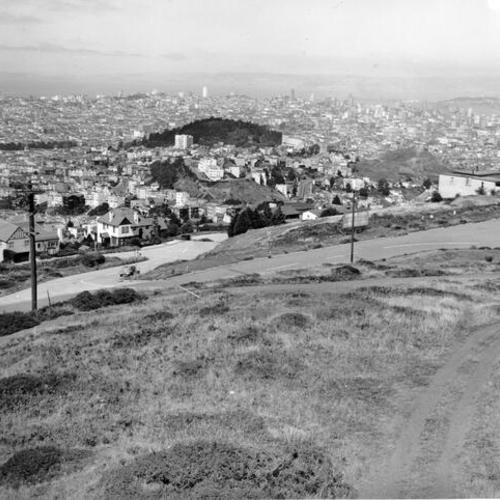 [View of city below Glenbrook street and Palo Alto avenue]