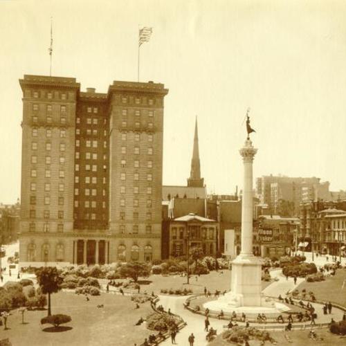 [Union Square and the St. Francis Hotel]