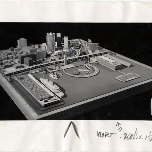 [Architect's model of the Ferry Park project]