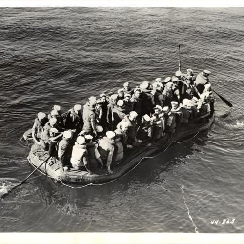 [World's largest rubber life boat in 1944, built by The Firestone Tire and Rubber Company]