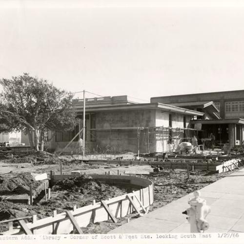 [Western Addition Branch Library under construction, looking Southeast]