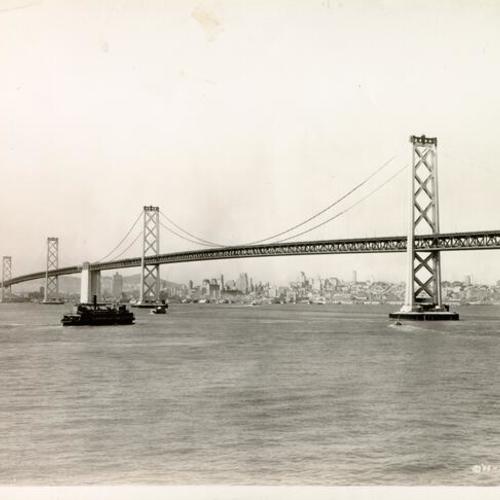 [View of the West Bay Crossing of the San Francisco-Oakland Bay Bridge]