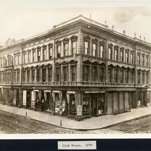 [Lick House, southwest corner of Montgomery and Sutter Streets]