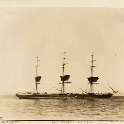 [Sailing ship "Bremen"]