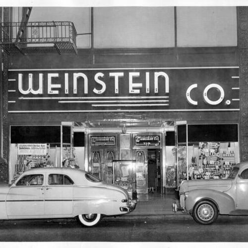 [Exterior of Weinstein Company store at 119 Post Street]