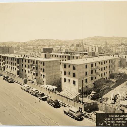 [Construction of Valencia Gardens housing project]