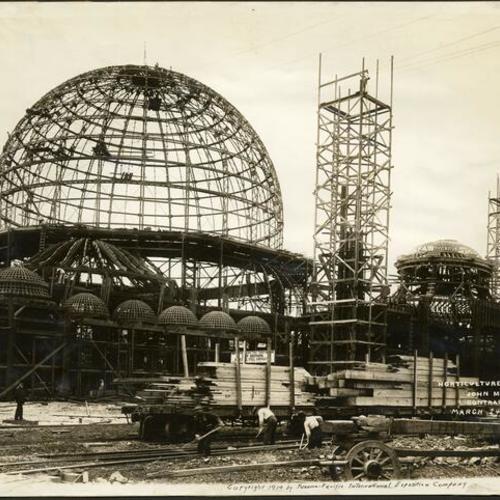 [Construction of the Palace of Horticulture at the Panama-Pacific International Exposition]