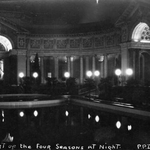 [Court of Four Seasons at night]