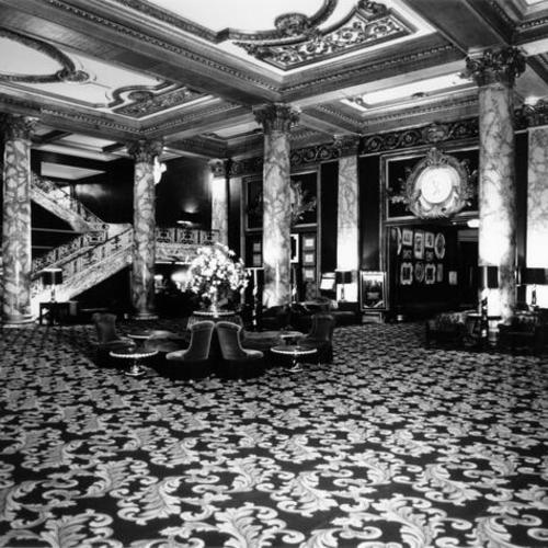 [Lobby of the Fairmont Hotel]