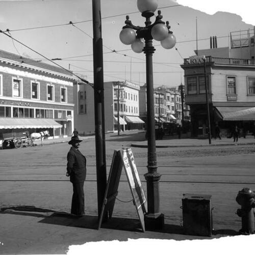[San Francisco Police Department, intersection of Green, Stockton, and Columbus Avenue]