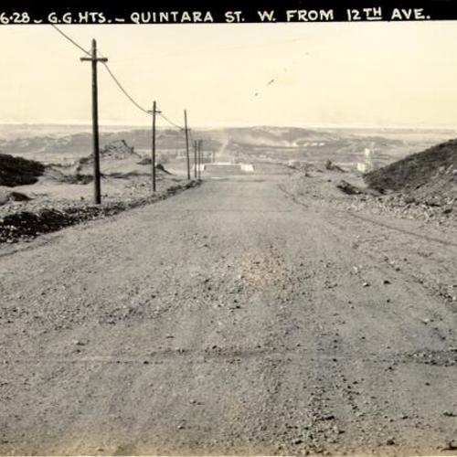 [Golden Gate Heights - Quintara Street, west from 12th Avenue]