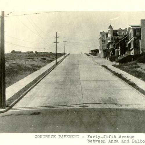 CONCRETE PAVEMENT - Forty-fifth Avenue between Anza and Balboa Streets