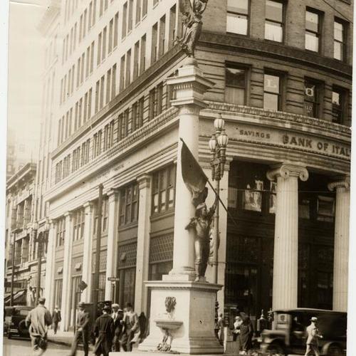 [Native Son's monument across from the Bank of Italy]