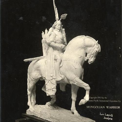 ["Mongolian Warrior" by Leo Lentelli from the Panama-Pacific International Exposition]