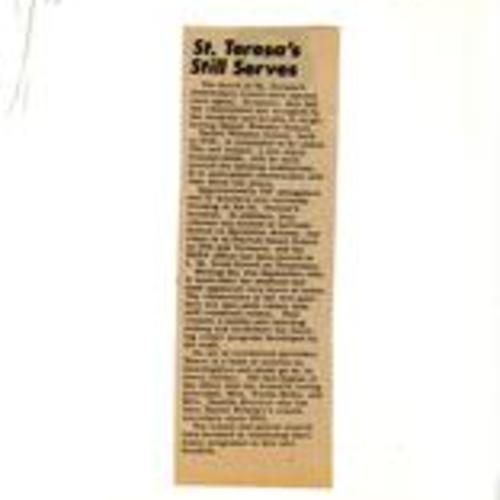 St. Teresa's Still Serves, October 1974