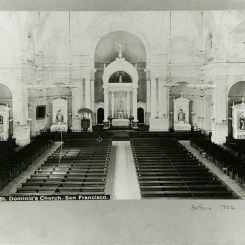 [Interior of Saint Dominic's Church before 1906]
