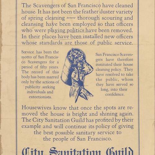 City Sanitation Guild advertisement