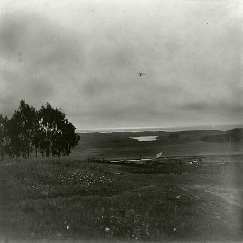 [View of Lake Merced looking west from Ingleside Terrace]