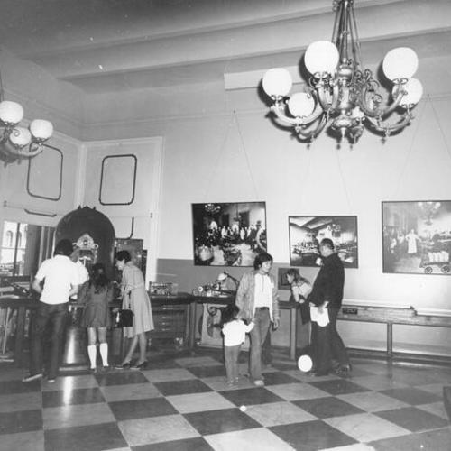 [Visitors in old Mint building located at Fifth and Mission streets]