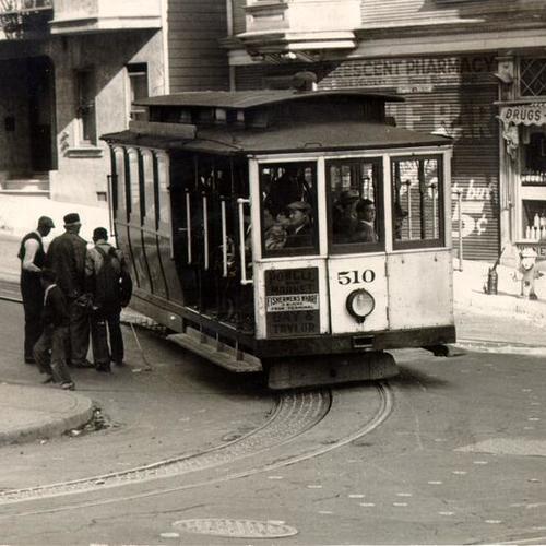 [Derailed cable car]