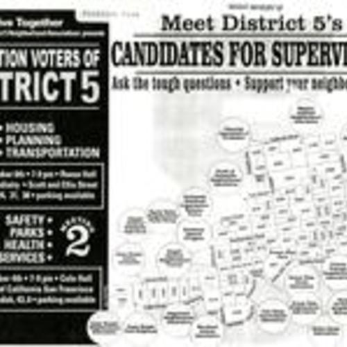 Meet District 5's Candidates for Supervisor, Poster, 1 of 2