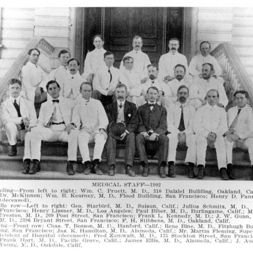 [Medical staff of San Francisco City and County Hospital]