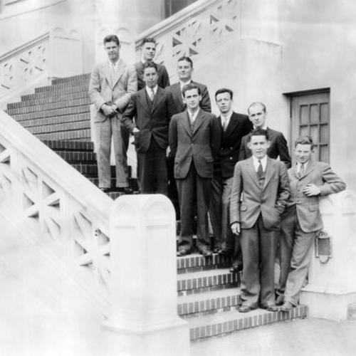 [Leading seniors of the St. Ignatius High School class of 1935]