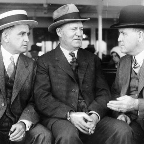 [Edward A. Cunha, former District Attorney Charles Fickert and Attorney James F. Brennan, men who drafted and conducted original Billings prosecution]