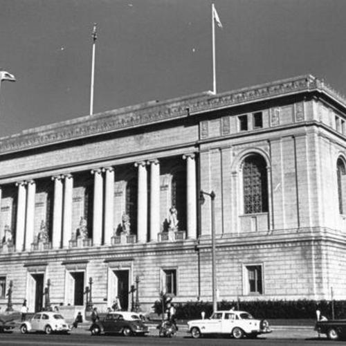 [Exterior view of Main Library in 1950's]