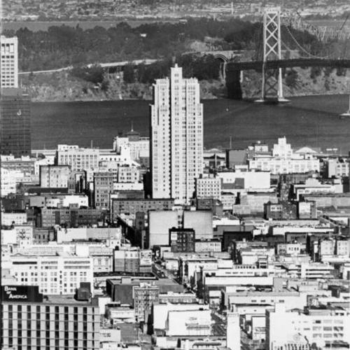 [View East from Twin Peaks, Market St., Telephone Building]
