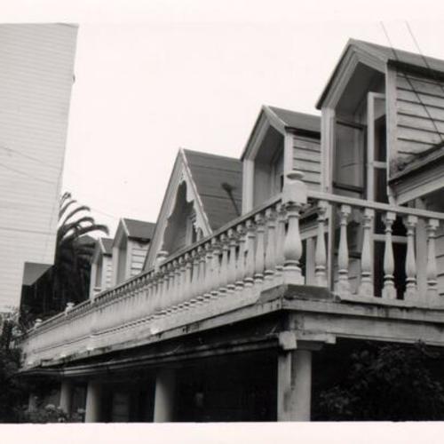 [Exterior porch of Colonel Abner Phelps' residence at 329 Divisadero]