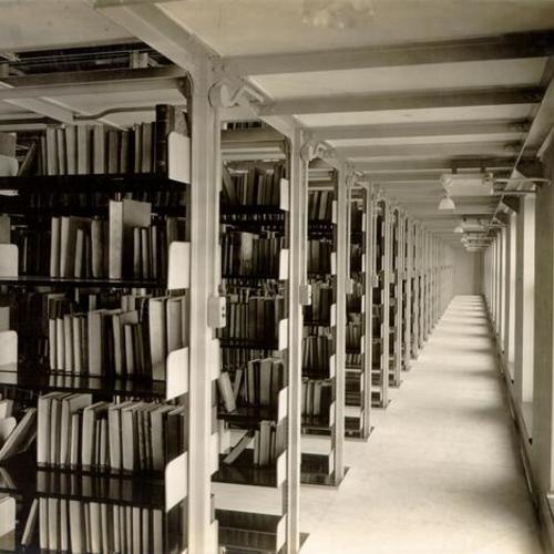 [Interior of Main Library - main stacks]