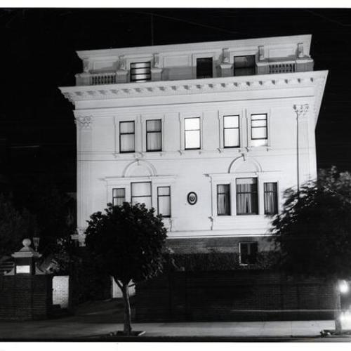 [Russian Consulate at night]
