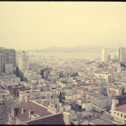 View of San Francisco Bay and Golden Gate Bridge