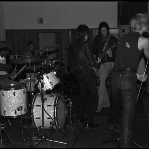 V. Vale's band performing at Aitos, Berkeley; with Karla 'Maddog' Duplantier and Zippy Pinhead (William Chobotar)