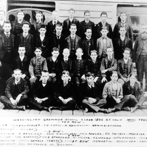 Washington Grammar School, Class 1892