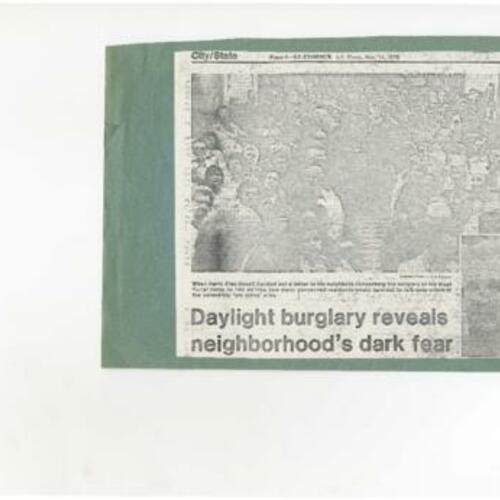 Daylight burglary reveals neighborhood's dark fear