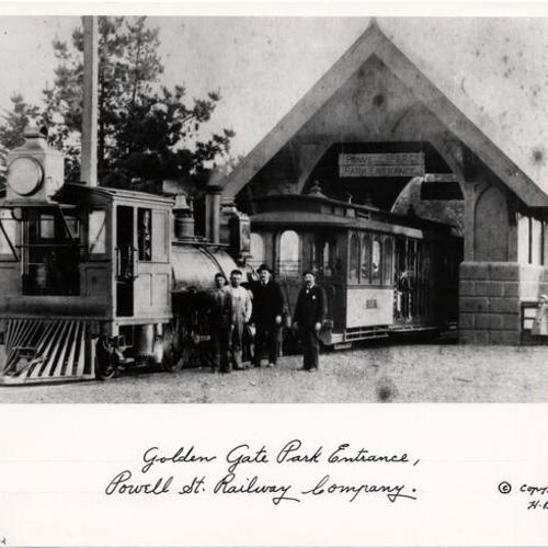 [Golden Gate Park entrance, Powell St. Railway Company]