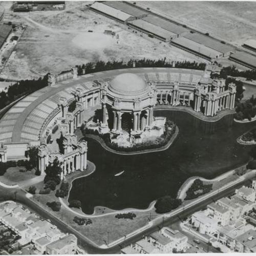 [Aerial view of Palace of Fine Arts]