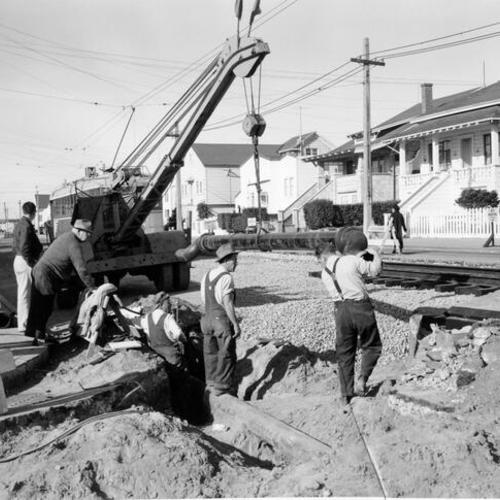 [Construction on Plymouth & Broad Street (view West)]