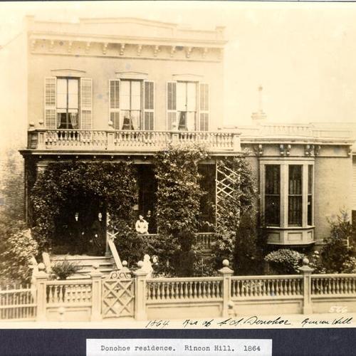 Donohoe residence. Rincon Hill. 1864