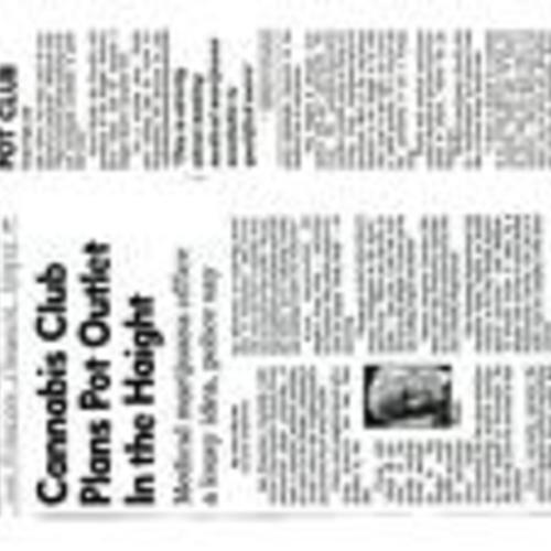 Cannabis Club Plans Pot Outlet..., SF Chronicle, June 10 1997