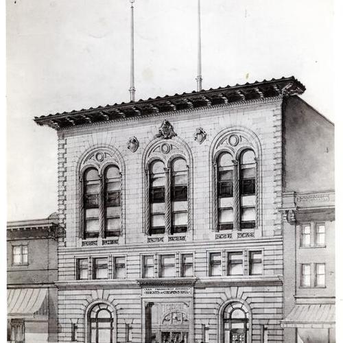 [Drawing of the new home of Knights of Columbus]