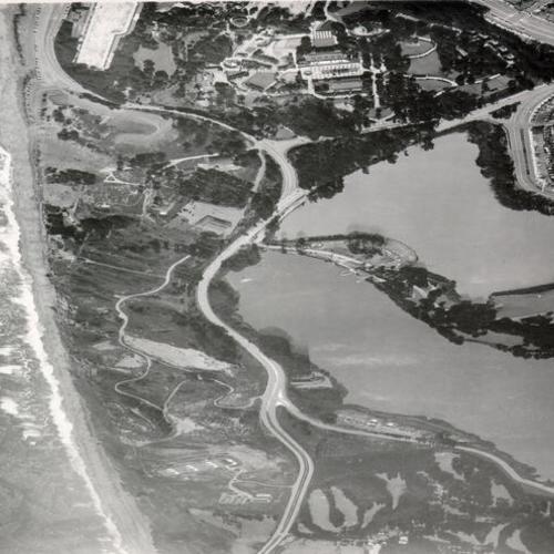 [Aerial view of Fort Funston]