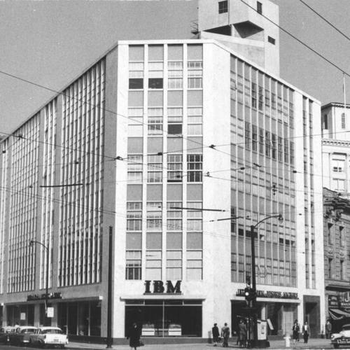 [IBM building at the corner of Market and Front streets]