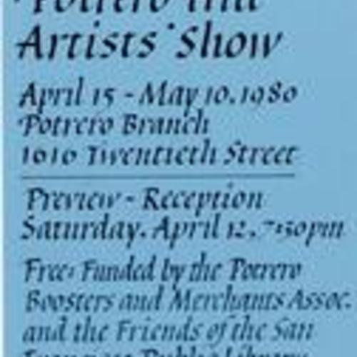 25th Annual Artists' Show, Program Flyer