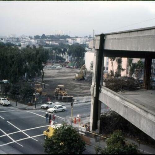 [Central Freeway demolition, Grove and Gough]
